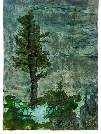 Liseron — « Le lac », 67,5x90 cm
