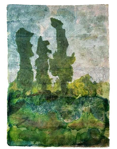 Liseron — « Les trois amis en été et au printemps », 100,5x71,5 cm
