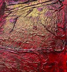 Liseron — « Cramoisie en vitesse », 110x50 cm (vue 2)