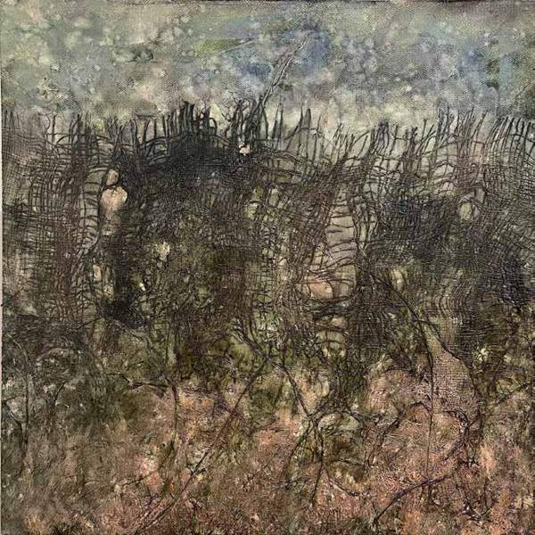 Liseron — « Chemin dans les herbes folles », 50x50 cm