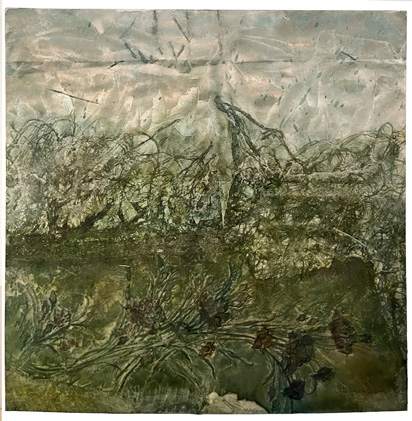 Liseron — « Ecrasée par le vent », 100x100 cm