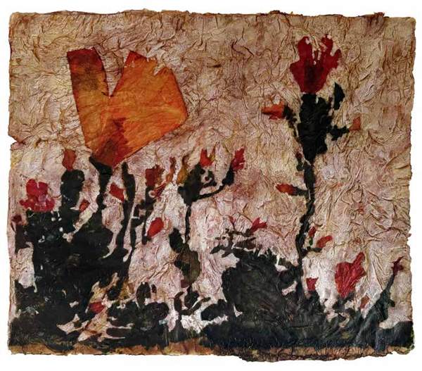 Liseron — « Printemps en hiver et qui flambe », 66x44,5 cm