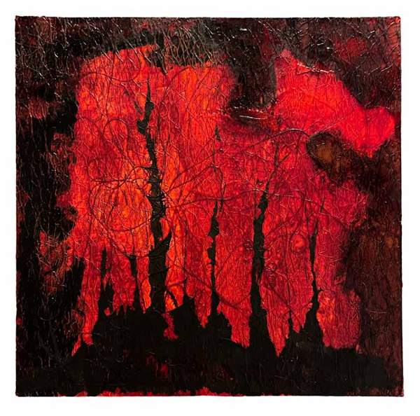 Liseron — « Forêt Rouge », 19x19 cm