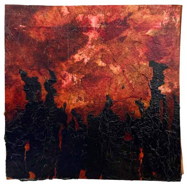 Liseron — « Incandescent », 20x20 cm