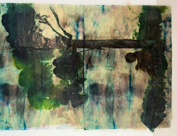 Liseron — « Sous son arbre », 97,5x68,5 cm (vue 2)